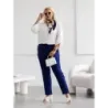Pantaloni eleganti pentru femei plus dimensiunea marinei (728)