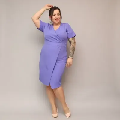 Rochie Kopert mov genunchi (743)