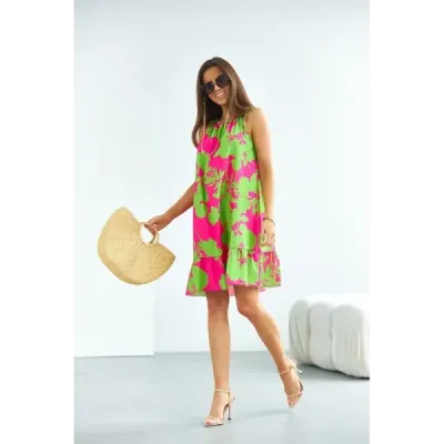 Rochie cu roz verde (653)