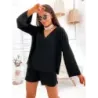 Bluză și pantaloni scurți negru (752)