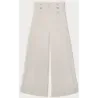Pantaloni largi elegant bej deschis (33575)