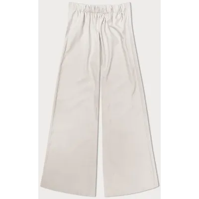 Pantaloni largi elegant bej deschis (33575)