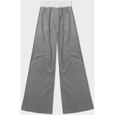 Pantaloni largi cu dungi gri (18629)