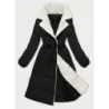Haină de iarnă pentru femei cu guler de blană J Stil negru (16M9168-392)