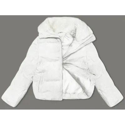 Jacheta pentru femei Corduroy cu stil J high-end alb (5M3230-281)
