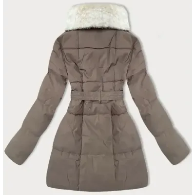 Jacheta pentru femei cu picior acoperit cu J Style bej blana (16M9165-84)