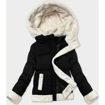 Jacheta pentru femei cu blana J Stil negru (16M9213-392)
