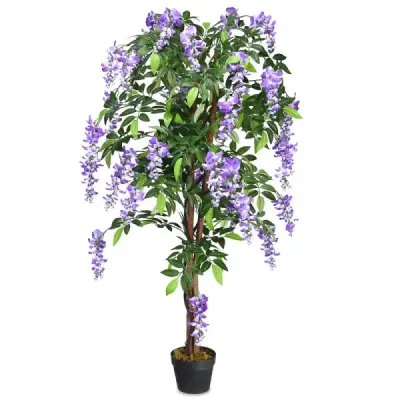 Costway Art Plant Aplicabil Artă artificială Arbore 150 cm Purpuriu