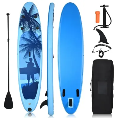 Costway SUP Board Aufblasbar Stand up Board Paddelboard Blau-S