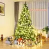 Costway Christmas Tree 225 cm Brad artificial cu sistem pliant 1346 sfaturi PVC Verde