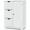 Cabinet de depozitare baie cu 3 sertare 60 x 30 x 81 cm Alb