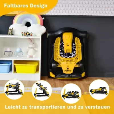 4 din 1 plimbare pentru copii Walker pliabil pentru copii 73 x 64 x 50,5 / 53,5 / 55,5 cm