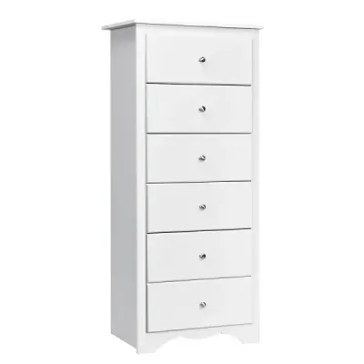 Compode din lemn solid Costway cu 6 sertare și butoane de blocare spate & metal sertar