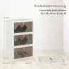 Cutii de depozitare cu capac &amp; magnetic Uşi şi role transparente