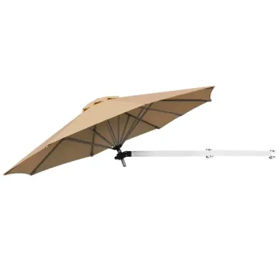 Paraşută de 247 cm cu parasolar reglabil cu valvă de vânt bej