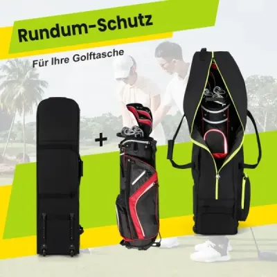 Mäkká golfová cestovná taška s kolieskami a zipsom a kľúčom