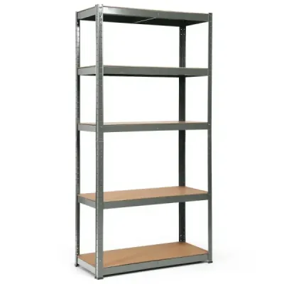 Costway 5 niveluri Depozit rack spațiu de economisire sarcină grea raft raft metalic raft