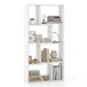 Costway Bookcase cu 4 nivele Stand raft cu 8 compartimente Raft Dice 60 x 20 x 120 cm Alb