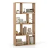 Costway Bookcase cu 4 nivele Stand raft cu 8 compartimente Raft Dice 60 x 20 x 120 cm Natura