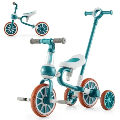 Bicicleta copiilor Costway 4-in-1 biciclete preșcolare cu cheie părinților 37 x 72 x 101 cm