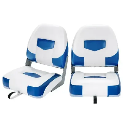 Scaun cu barca Set 2 scaune scaune 50 x 42 x 52 cm Albastru + biela