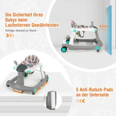 2 din 1 Walker pentru copii Folding Walker pentru copii Orange