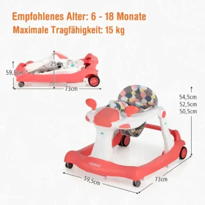 2 din 1 Walker pentru copii Folding Walker pentru copii Orange