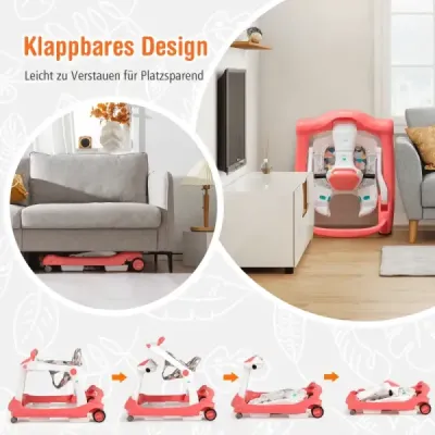 2 din 1 Walker pentru copii Folding Walker pentru copii Orange