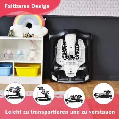 4 din 1 plimbare pentru copii Walker pliabil pentru copii 73 x 64 x 50,5 / 53,5 / 55,5 cm