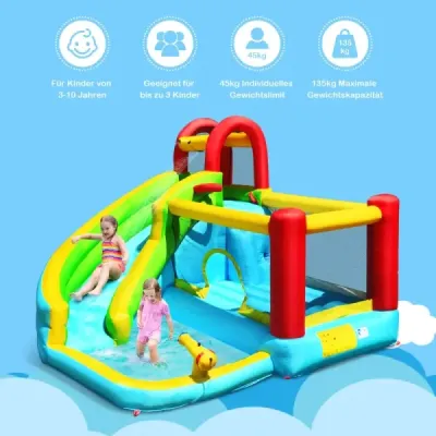 Castel gonflabil bouncy cu splash jumping castel joc piscina 320 x 305 x 213 cm