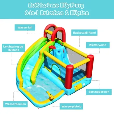 Castel gonflabil bouncy cu splash jumping castel joc piscina 320 x 305 x 213 cm