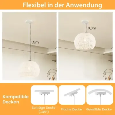 Lampă de fixare din hârtie uşoară pentru camera de zi? 44 x 33 cm bej