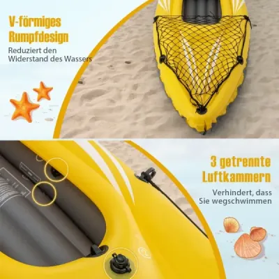 Caiac gonflabil pentru 2 persoane tandem caiac cu scaune mamă 357 × 80 × 38 cm