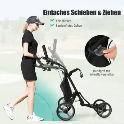 Golf Trolley 4-track de golf coș de golf coș de golf depozit coș de golf coș de golf din aluminiu gri