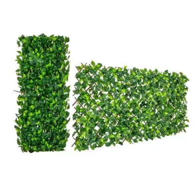 Costway artificial Planta de vizibilitate a grădinii Efeu Perete gard viu cu verde Efeu