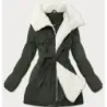 Jacheta pentru femei cu suport acoperit cu j Style Army blana (16M9165-136)