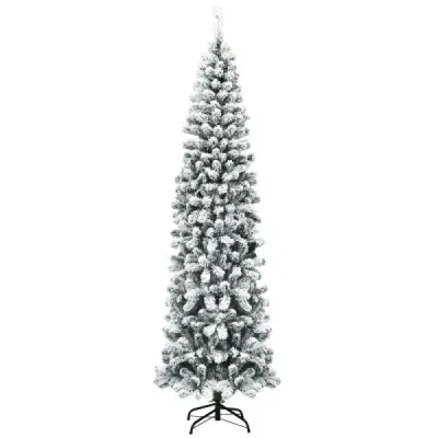 Costway Brad artificial acoperit cu zăpadă, cu 461 ramuri 225 cm