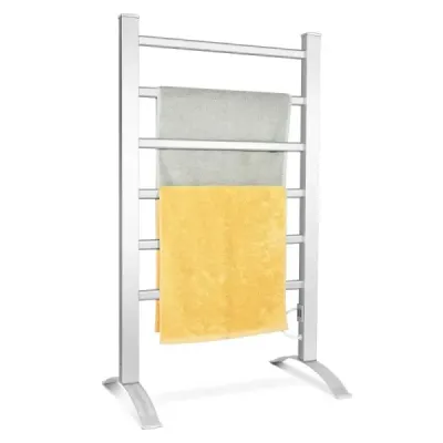 Suport pentru prosoapele de cale ferată Prosop electric multifunctional mai cald cu 6 bari argintiu