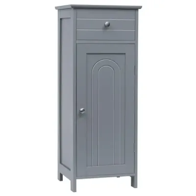 Cabinet baie cu 1 sertar mare & 2 rafturi reglabile gri
