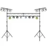 Costway Robust metal DJ tripod ușor cu înălțime reglabilă retractabil T-bar standuri negru