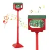 Costway Iluminate Lampă de Crăciun 150cm roșu lumina de Crăciun cu muzică