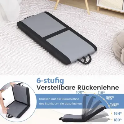 Costway Foldable Stadium Seat Cushion cu scaun reglabil Backerest Etaj scaun cu pat suplimentar