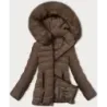 Jacheta de tranziție murată cu blană la S'west cacao capotă (B8301-48)