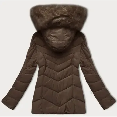 Jacheta de tranziție murată cu blană la S'west cacao capotă (B8301-48)