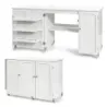 Costway Foldable Masă de cusut Cabinet de cusut Versatile Bastel tabel 158 x 50 x 75 cm Alb