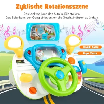 Jucărie interactivă cu scaun & lumină & muzică & Megafon