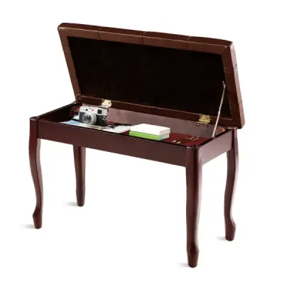 Banc de pian Costway cu scaun pian cheie de mare solid 75 x 35 x 49 cm Brown