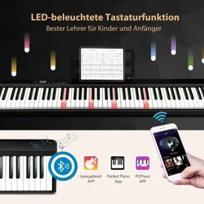 Costway Electronic Keyboard 88 Keyboard Electric Piano Digital Keyboard Instrument Set