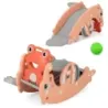 3 din 1 loc de joaca pentru copii slide + swing horse + baschet cos roz