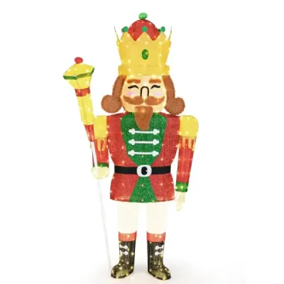 Mare de Crăciun Nussknacker figura cu LED-uri XXL iluminat decor de Crăciun
